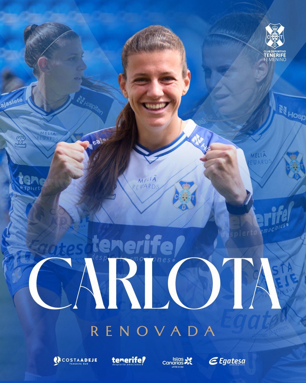 Oficial | Carlota Suárez renueva por el C.D. Tenerife Femenino